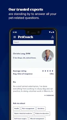 PetCoach Ask a vet online 24/7 android App screenshot 6